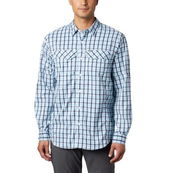 Columbia Overhemd Heren, Silver Ridge Lite Plaid Long Sleeve Donkerblauw, 57DQRHEZK